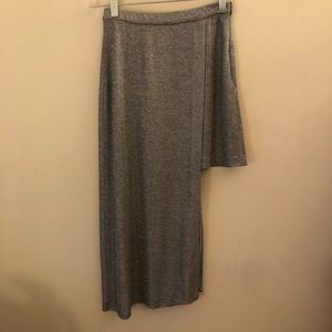 Zara collection metallic asymmetrical skirt